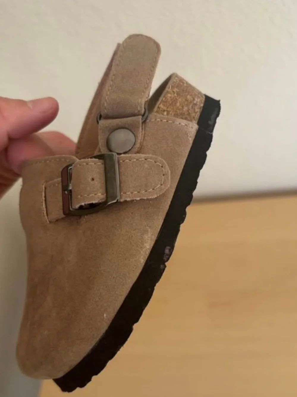 Fosterred Collection Kids' Suede Moccasin Mary Janes in Tan